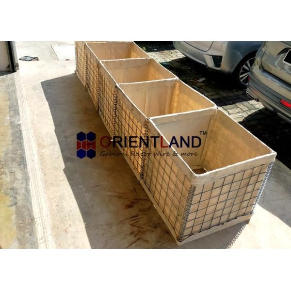 Buy Uv Resistant Military Barriers Olive Green  Foldable Gabions at wholesale prices