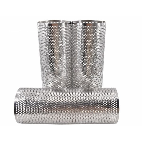 Round Hole 1mm Thick Wire Mesh Water Filter , Stainless Steel Filter Element