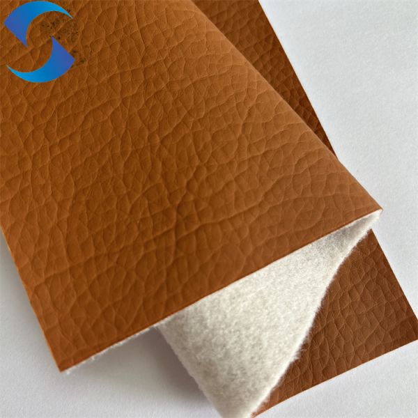 Buy 100% Polyester Non Woven Backing  Artificial Leather Fabric Embossed Pattern at wholesale prices