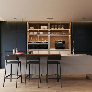 Australian Kitchen Cabinet Wooden Modular Melamine Luxury Wood Modern Kitchen