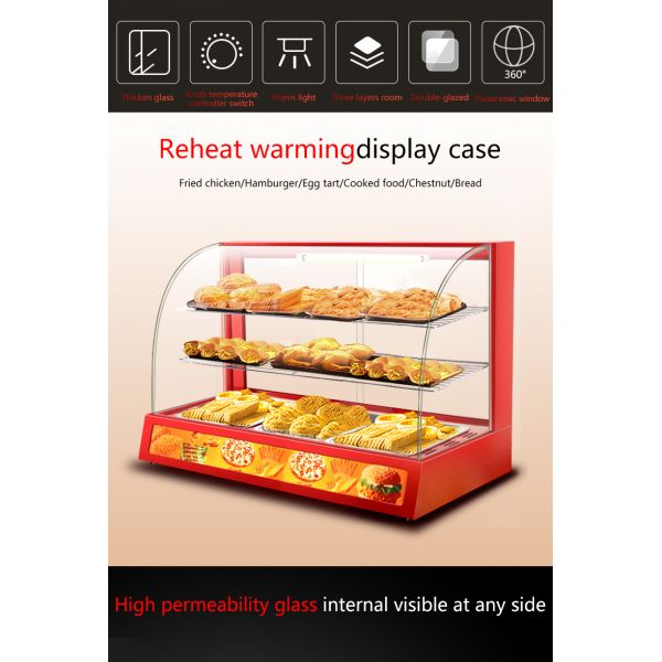 Hotel and Restaurant Catering Equipment Electric Food Display Warmer with 1.2kw Power