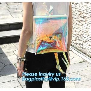 pocket transparent pvc clear backpack wholesale with padded straps, Waterproof