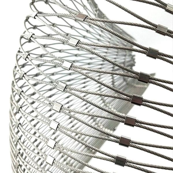Balustrades Protecting Mesh Ferrule Style Flexible Stainless Steel Wire Rope