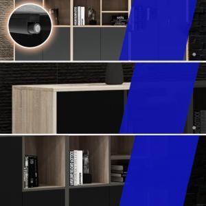 Functional and Durable Flower Groove Desk Low Cabinet for Office Partition