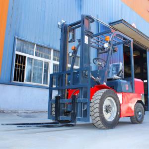 Free Shipping 1.5Ton 3Ton 4X4 4Wd Diesel Outdoor All Rough Terrain 3 Stage Mast