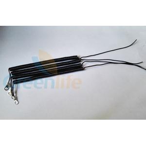 Quality Solid Black Custom Size 1.5*7*125mm Spiral Spring Coil Tool Chain w/Metal Eyelet on One End for sale