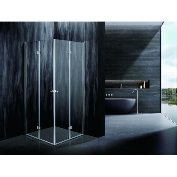Buy Functional Corner Shower With 6/8mm Tempered Glass And  Aluminium Profile With Chrome at wholesale prices