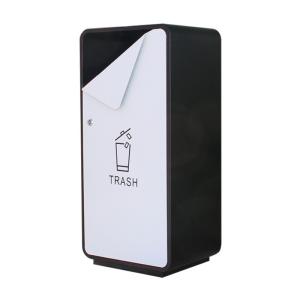 China Metal Commercial Trash Bin Rectangle Trash Can With Removable Bucket on sale