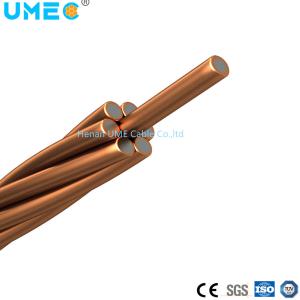 BS 4087 ASTM B228 Copper Clad Steel Strand Wire for Overhead and Ground