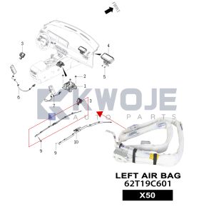 OEM 62T19C601 Auto Parts LEFT AIR BAG For Chery JETOUR X50