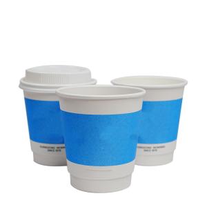 Eco-friendly coffee paper cup custom printed logo double wall hot drink paper