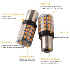 NO ERROR 3030SMD White Amber Car LED Rear Lights