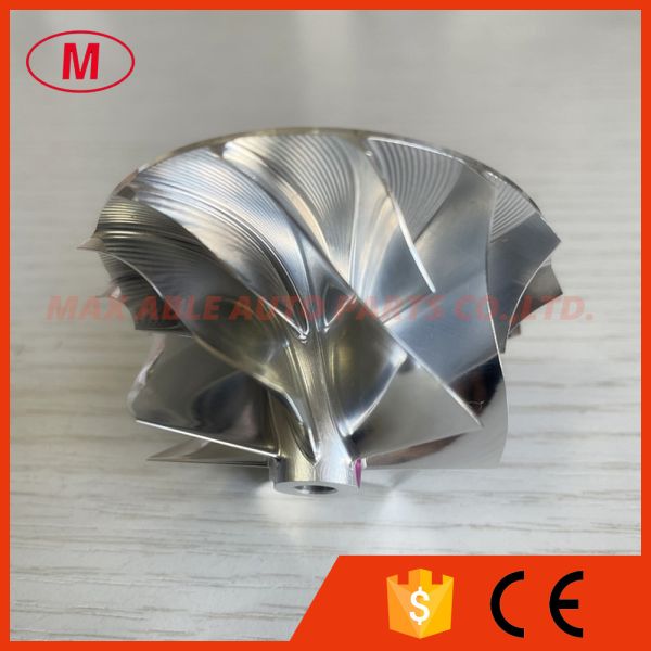 RHF5 forward 46.50/60.00mm 7+7blades high performance turbocharger milling/aluminum 2618/billet compressor wheel tip height:4.5