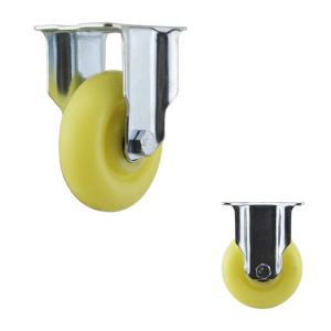 100mm Wheel Fixed Beige Medium Duty Casters 90kg Capacity