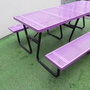 Patio Furniture Garden Picnic Table Bench Set Table Outdoor Top Punching Garden
