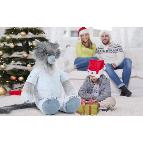 Halloween Gift MorisMos Gray Humanoid Wolf Plush Toy Mythical Creature Collector's Edition Premium Cuddle Companion