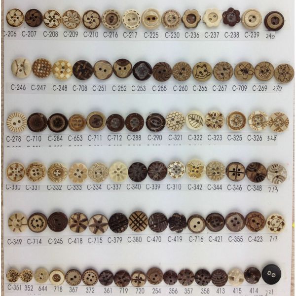 china factory round Eco friendly nature shell button 14L-54L coconut button