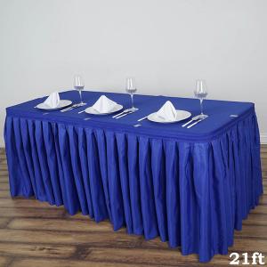 Eco Friendly Disposable Table Skirts , Waterproof Plastic Party Table Skirt