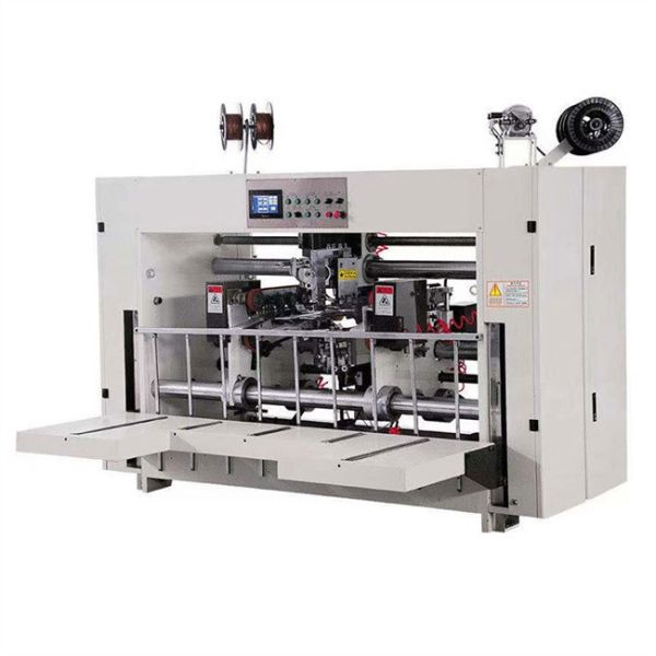 PLC Automatic Carton Box Stitching Machine With Double Servo Motor
