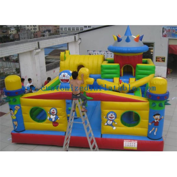 Interesting Happy Family Inflatable Fun City Park Blow Up Bouncy Castle For Big Kids