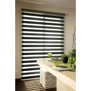 100% Polyester cordless automated zebra blind and shade day night window blinds