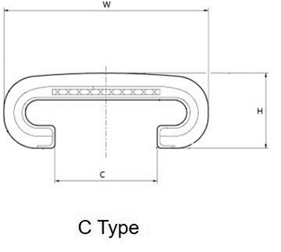 Escalator handrail, C type, polyurethane (NT) handrai, various colors handrail, brack/blue/grey for indoor / outdoor