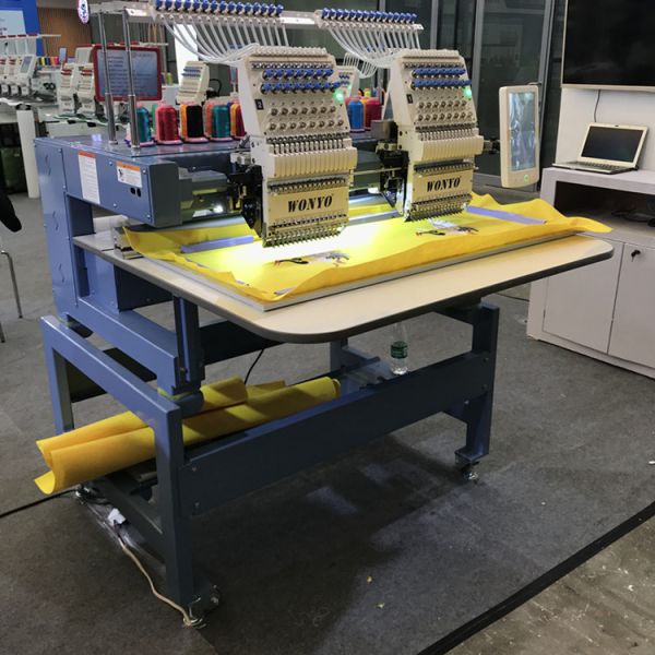 WONYO 2 Head Computer Monogram Cap T-shirt Flat Embroidery Machine Price for Nigeria