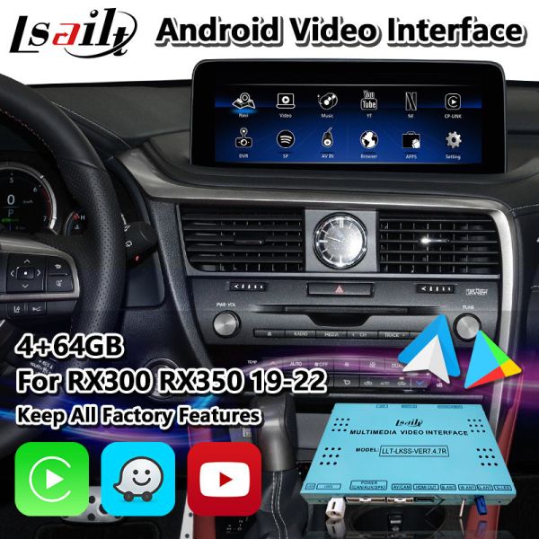 Buy Lsailt Android Carplay Video Interface for Lexus RX 300 350 350L 450h 450hL F Sport 2019-2022 at wholesale prices