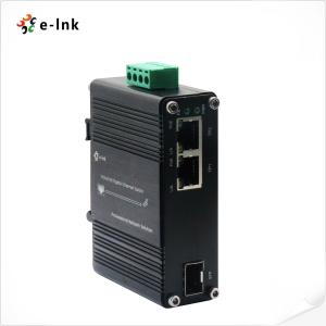 China Mini Industrial 1-Port 100/1000X SFP to 2-Port 10/100/1000T 60W PoE++ Media Converter Up to 60W of power over 4-pairs on sale