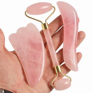 3 Pieces Jade Roller Gua Sha Set