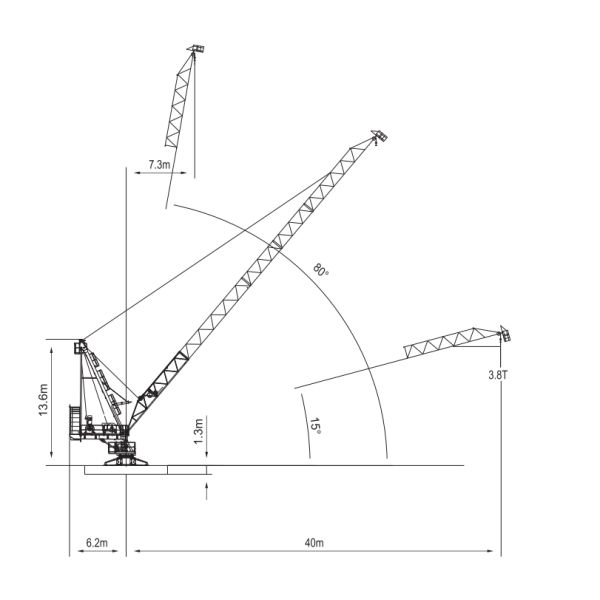380V Roof Construction Tower Crane CE Certification for Inner Climbing Crane Dismantle