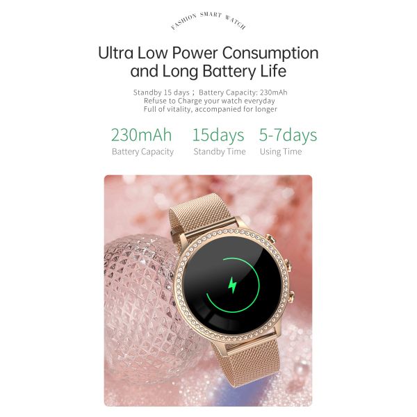 Smart Watch for Women Dial Answer Calls, 1.32'' Diamond Smartwatch Fitness Tracker