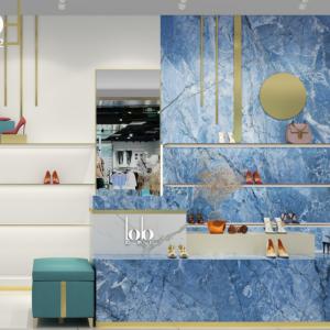 9mm Polished Blue Porcelain Floor Tile PEI 4 800x2600mm