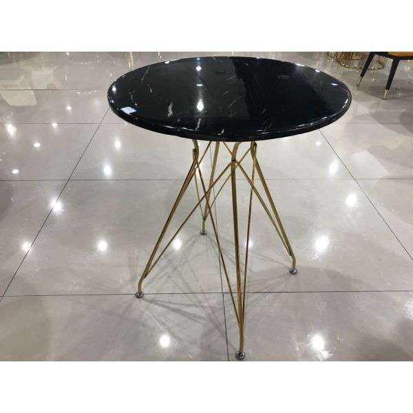 Buy 76cm Rebar Wrought Iron Marble Coffee Table at wholesale prices