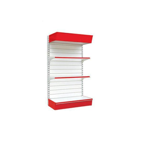 Supermarket Flooring Mounted Retail Store Fixtures , Heavy Duty Slat Board Shelving