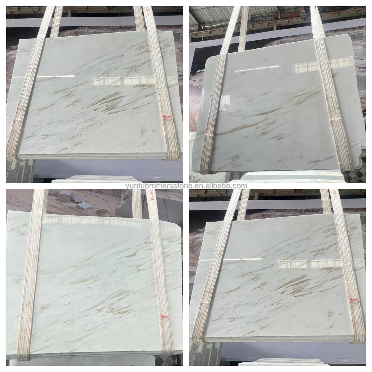 Customized Size Venus Gold Calacatta Marble Spiral Staircase Tread Indoor Modern LED Light and Anti-Slip Design