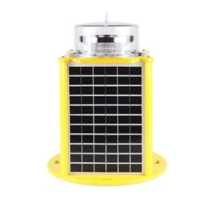 White Flashing Solar High Intensity Aviation Obstruction Light