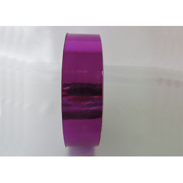 Fuschia Gold Pink 3 / 4 inch wide ribbon 100 meter , Metallic poly ribbon 1 - 1 / 4" Width