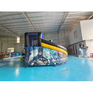 Fireproof Commercial Inflatable Bouncer Moonwalk Cartoon Theme With Rotary Slide