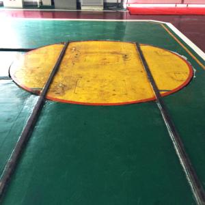 Rotating Industrial Electric Turntable , Flat Q235 Material Moving Carts