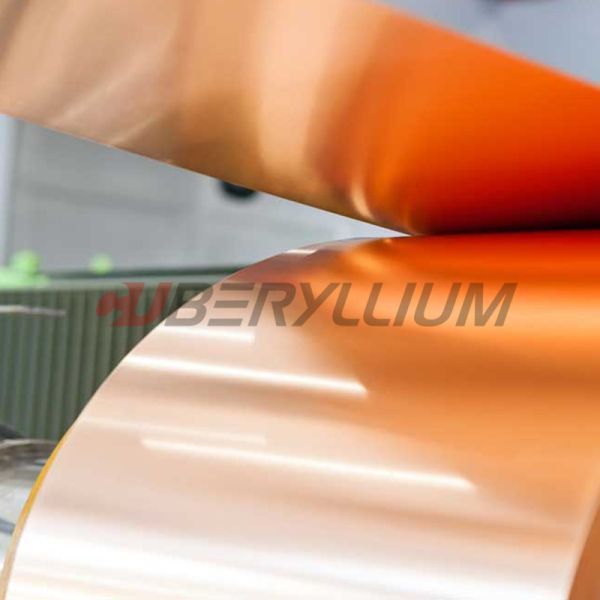 8.25gcm3 Density Beryllium Copper Foil Strip QBe2 Thickness 0.1mm 0.2mm 0.4mm 0