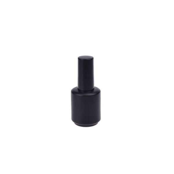 black powder coating gel polish bottle thick tough coating 15ml round gel polish bottle nail polish packaging LESS MOQ