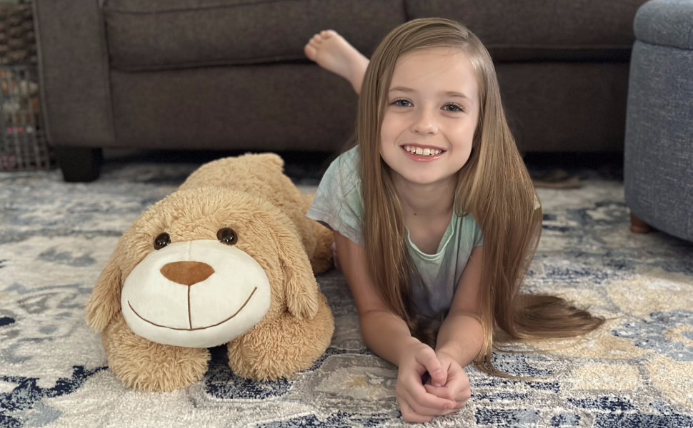 MorisMos 32" Giant Puppy Dog Stuffed Animal Cute Large Plush Toy and Body Pillow for Kids Bear Type