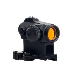 China Black Finish Compact Red Dot Hunting Scopes With Flip - Up Lens Cover 24mm Magnification on sale