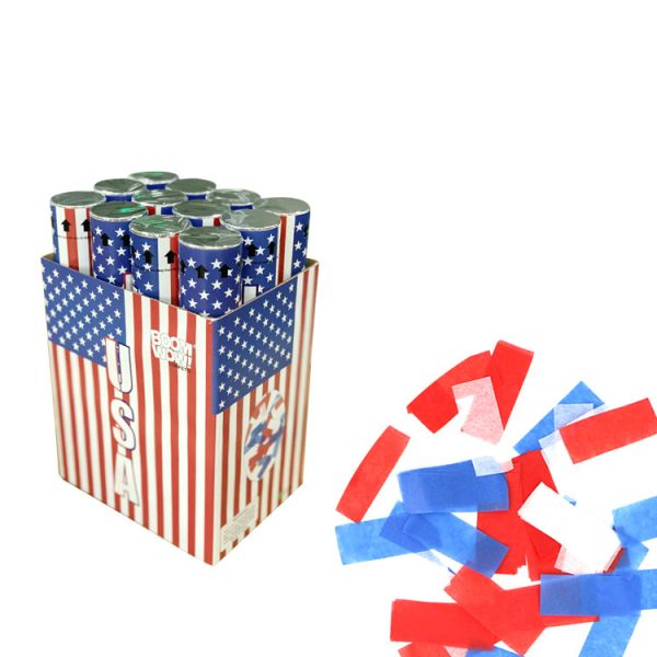 Buy Biodegradable Blue Red White Slip Paper Party Confetti Cannon at wholesale prices