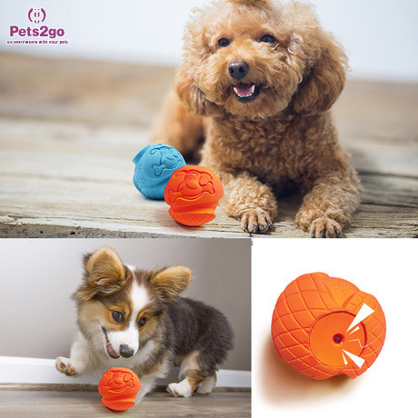 Customized Pets2go 72mm Pet Rubber Ball For Cat Dog