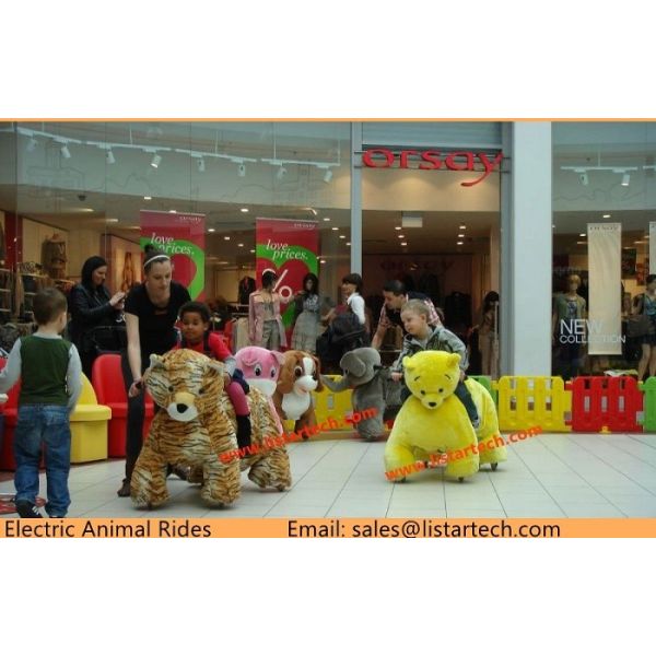 Buy Best Mall Indoor Electric Plush Walking Animal Rides, Coin OP Kiddie Rides Amusement Park at wholesale prices