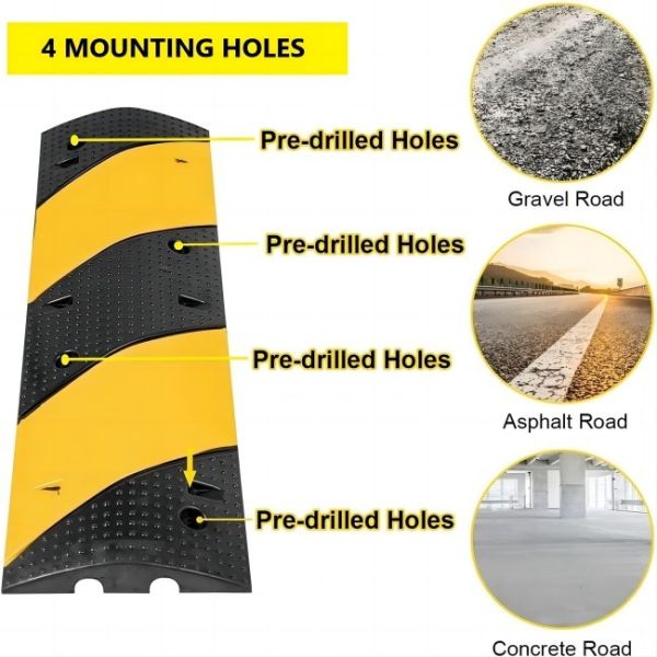 27lbs 10kgs Heavy Duty Rubber Speed Hump Cable Protector Hump