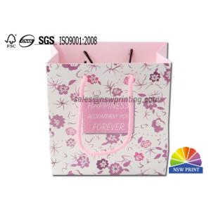 Colorful Cardboard Custom Paper Shopping Bag For Cosmetic / Cloth / Jewelry