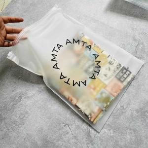 Custom 100% Biodegradable Plastic Recycled Frosted Matte Clothes Ziplock Bag Eva